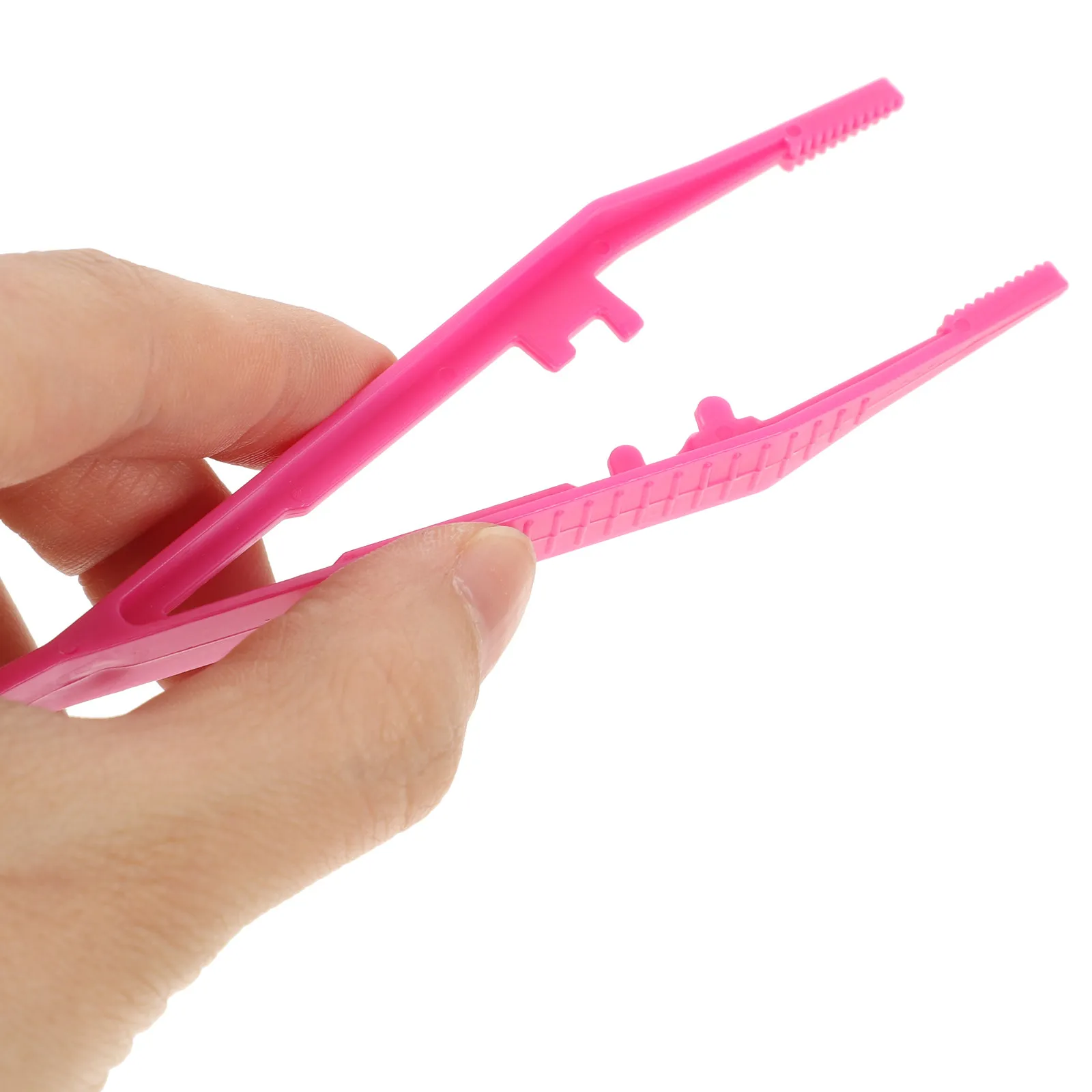 20Pcs Disposable Plastic Tweezers Small Beads Tweezers for Craft DIY Precision Tool Fine Handling in Random Color
