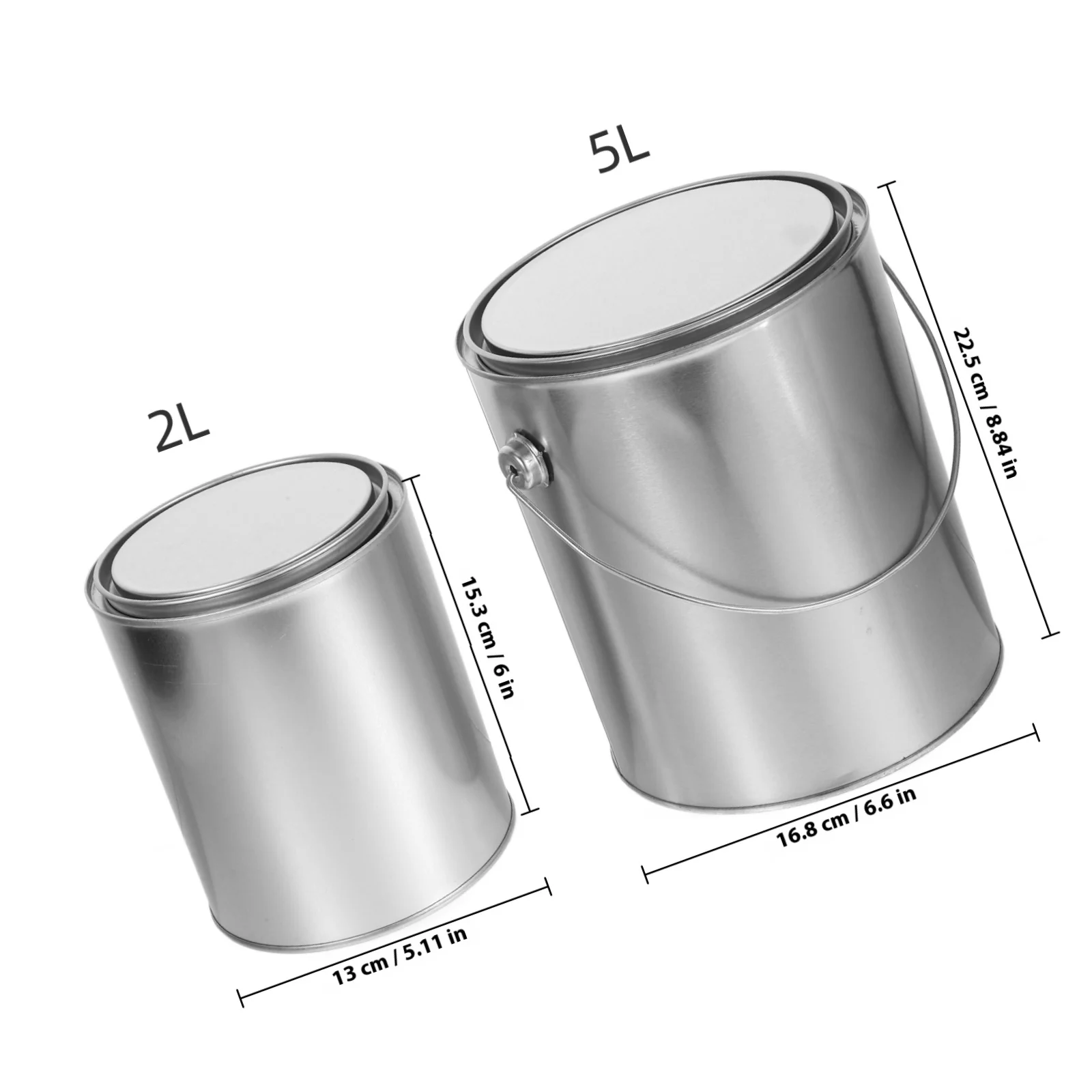 2 قطعة علب طلاء فارغة مع أغطية حاوية طلاء دلاء حاويات ختم الزيت #2