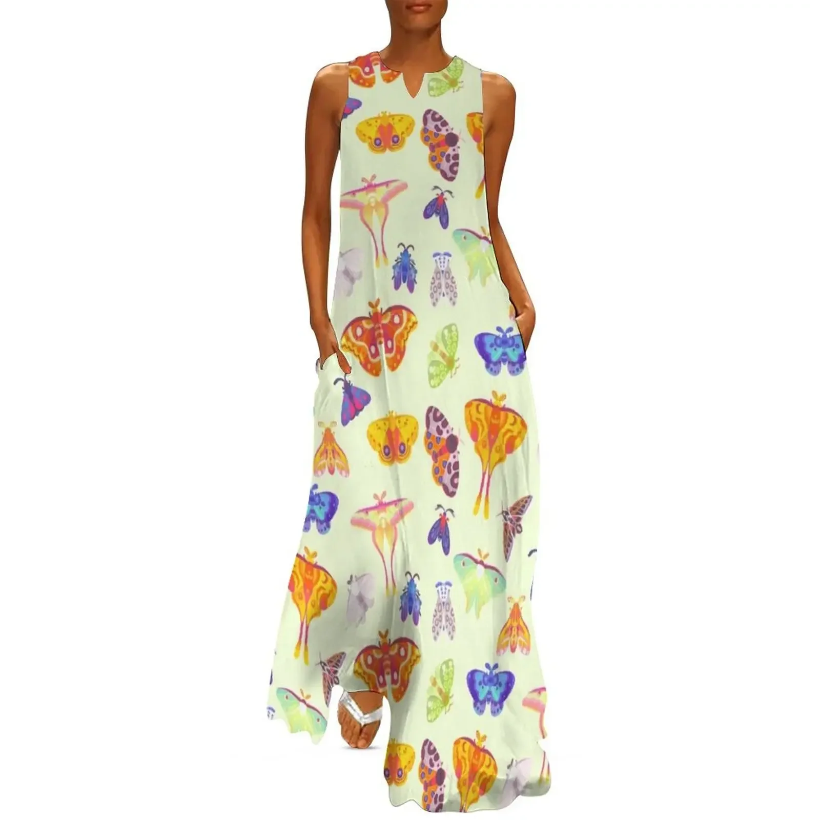 

Moth - pastel Long Dress clothing women summer 2025 Women long dress Dress