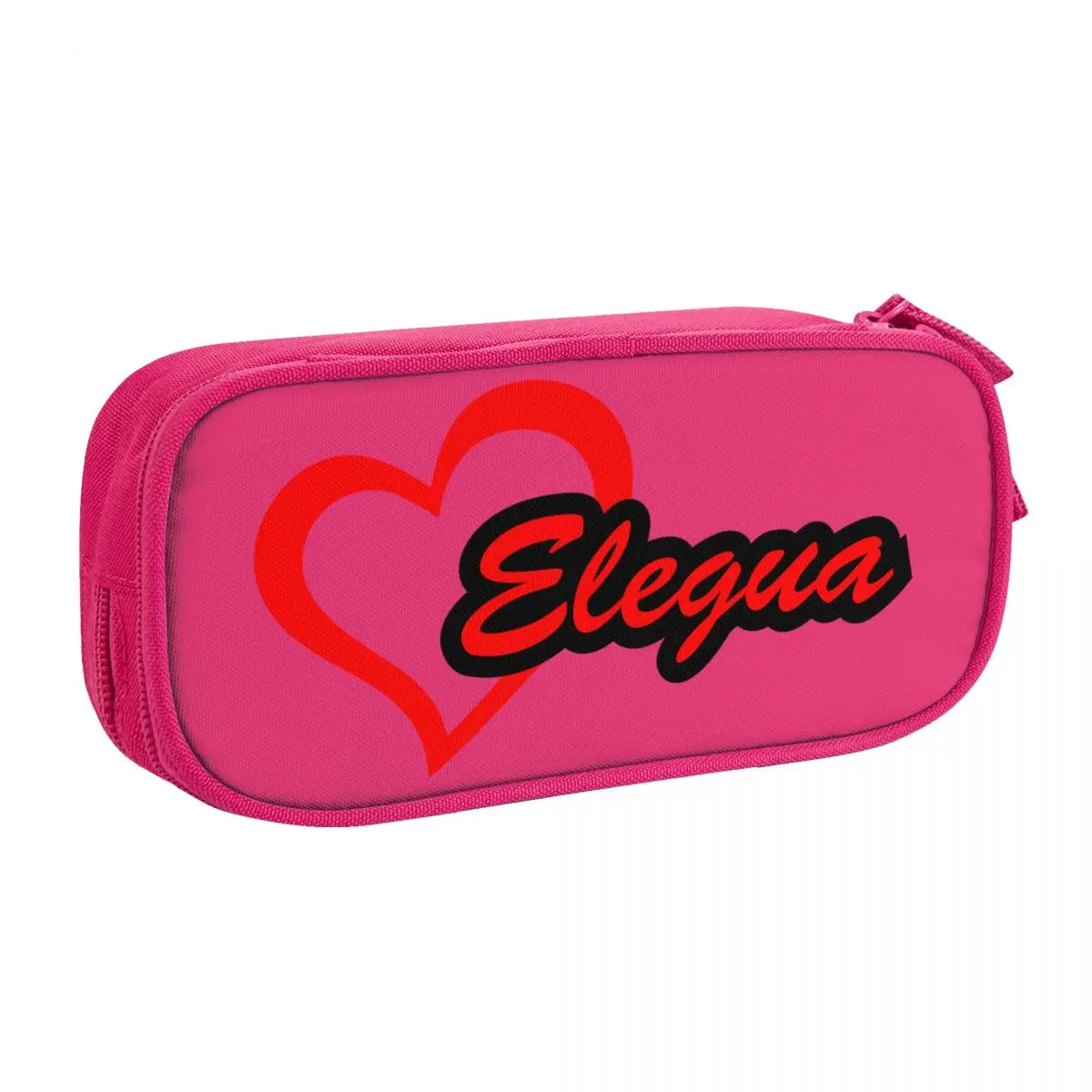 Custom Kawaii Heart Elegua Pencil Cases for Boys Gilrs Large Storage Pen Box Bag School Supplies
