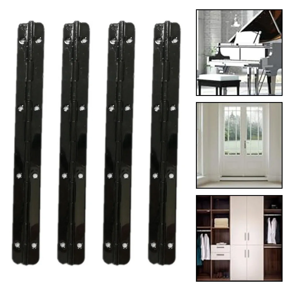 Compact Door Hinges Hinge Strap DIY Projects 15 Cm Easy Installation Elegant Black Finish Versatile Applications