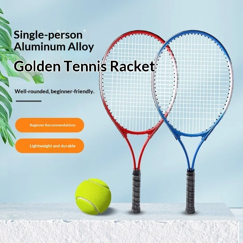 

Portable Tennis Racket Set Tennis Racquet Kids Adults Beginner Parent Child Outdoor Training Practice Ball Kit Tennis Racket