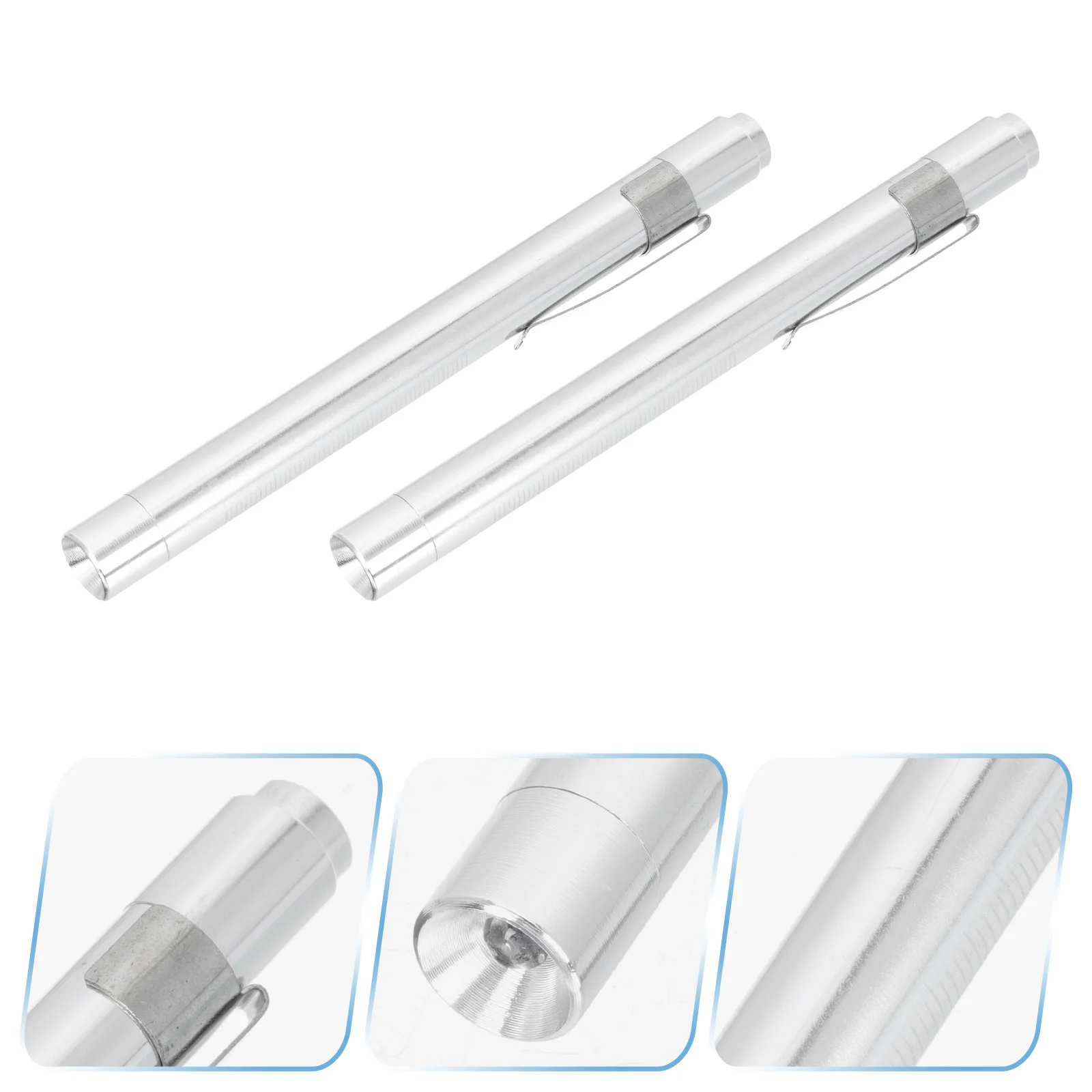 2 Pcs Pupil Lights Oral Checking Pen Portable Medical for Doctors Inspection Lamps Aluminum Alloy Inspecting Tools