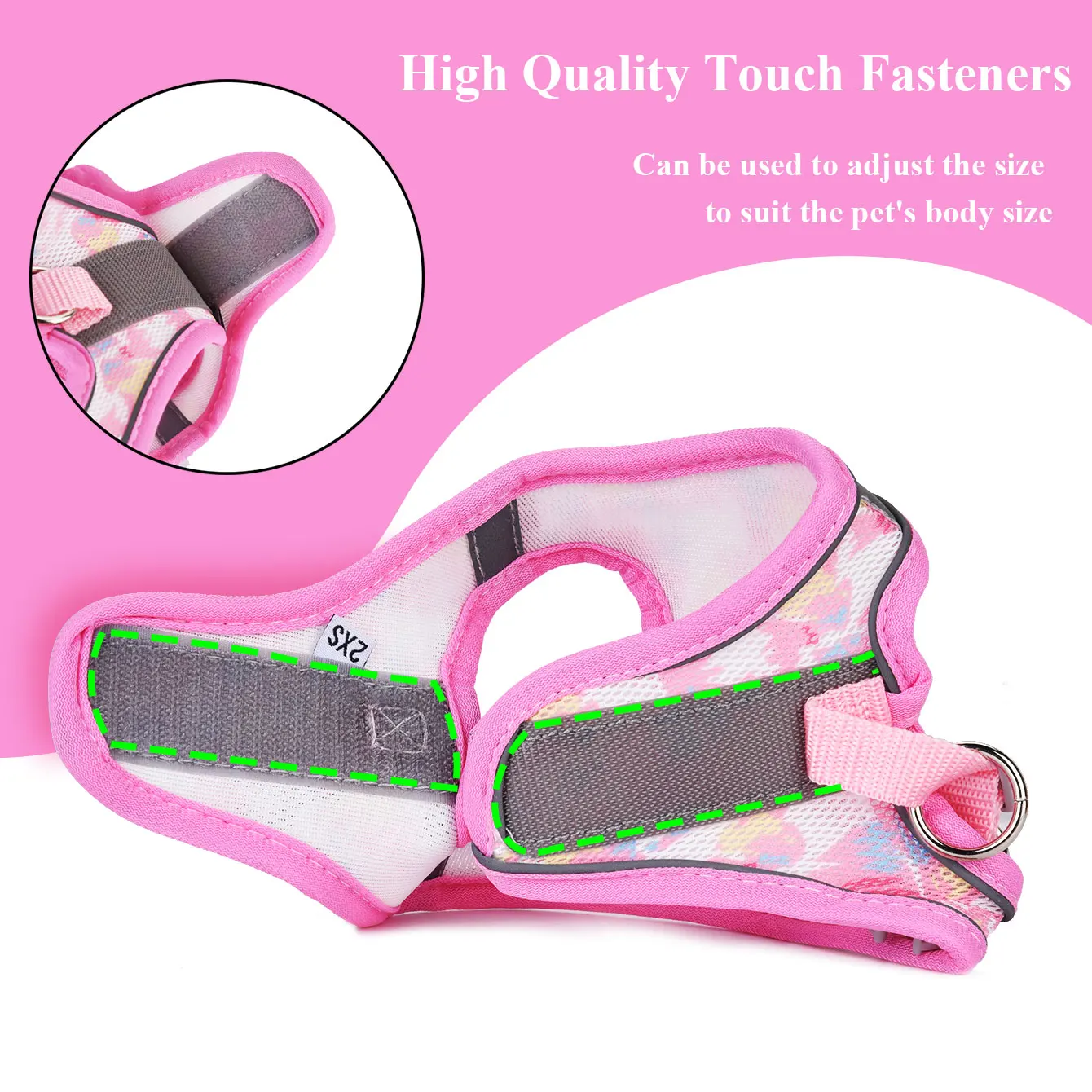 HP214--1pc حزام شبكي صيفي للكلاب والقطط مع مقود للحيوانات الأليفة بطول 1.5 متر. #3