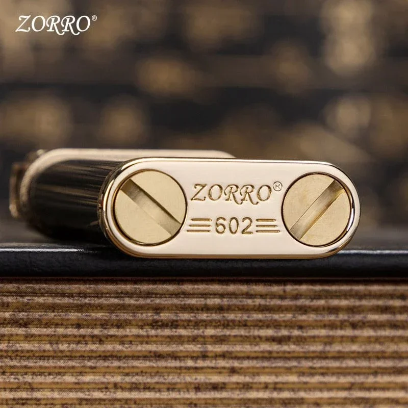 Zorro Personality Catapult Windproof Lighter Creative Retro Pure Copper Kerosene Lighter Cigarette Cigar Lighters