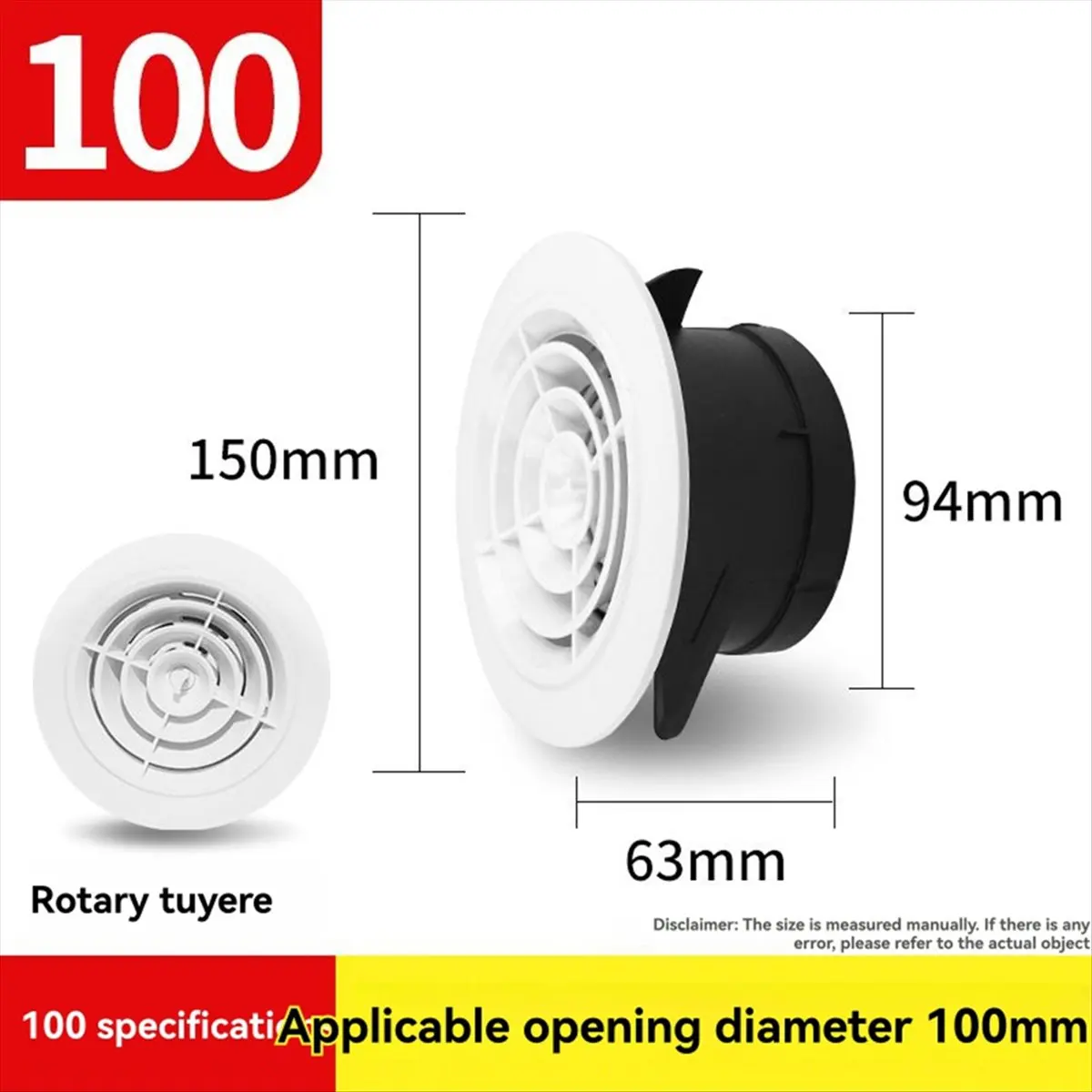Air Intake Round Fresh Air Outlet Fresh Air System Air Outlet Exhaust Hood Ventilation Outlet White
