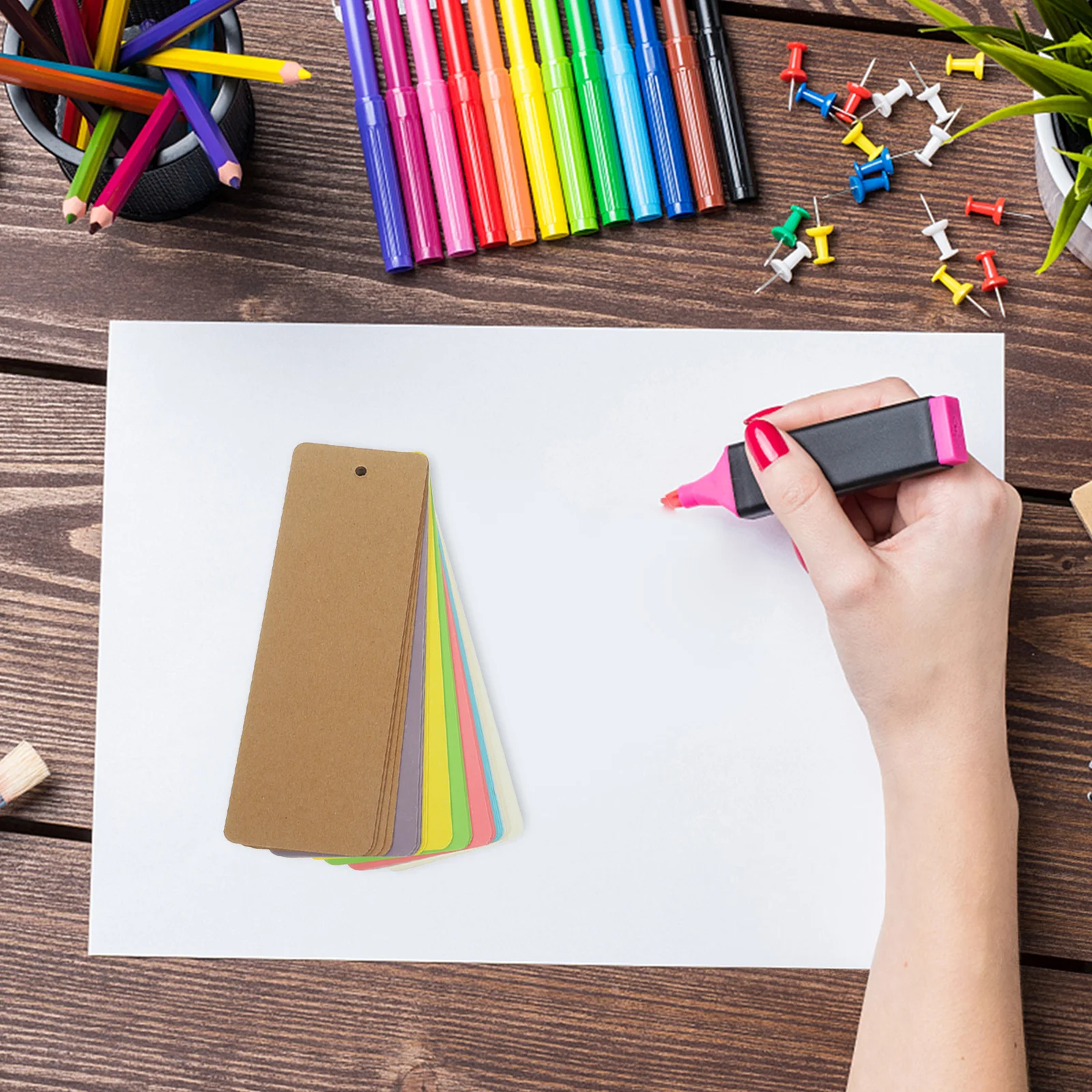 1 set Graffiti Paper Bookmarks Blank Diy Bookmark With Tassel Unfinished Page Markers For Crafting Keychains Wine Bottle Decor