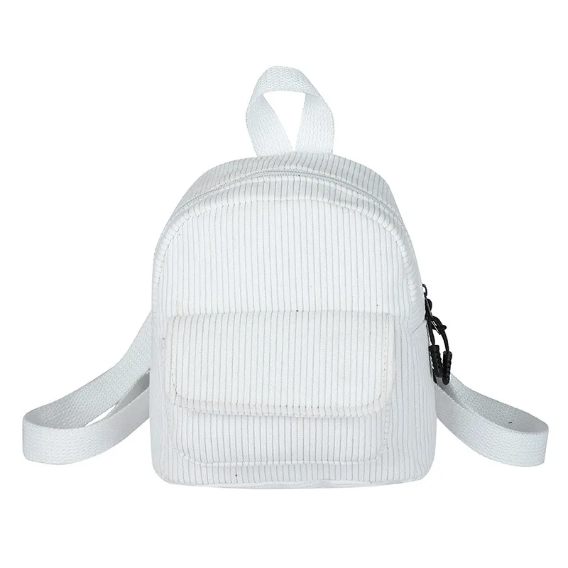 Mini mochila de veludo feminino, cor sólida kawaii, pequena bolsa estudantil, bolsa de viagem casual, nova moda