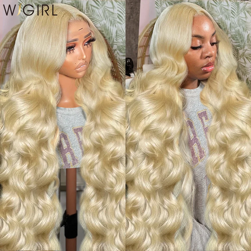 Wigirl 40 inch Body Wave Honey Blonde 13x4 Lace Frontal Human Hair Wigs 250% Remy 613 Colored 13x6 Lace Frontal Wig For Women