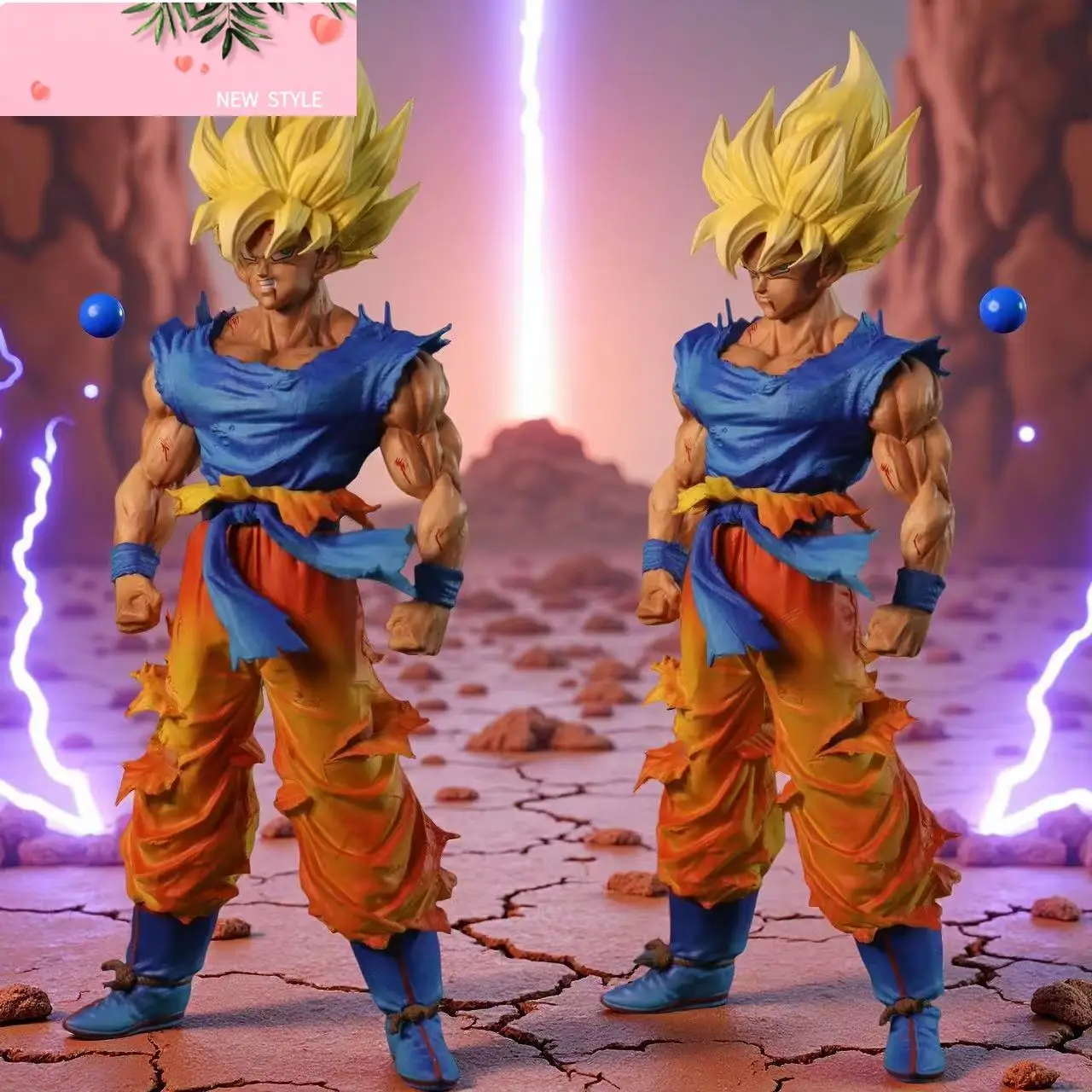 

26 см/10,24 дюйма Dragon Ball Z Son Goku Фигурка Замена головы Super Saiyan Goku ПВХ Статуя Коллекция Модель Игрушки Подарки