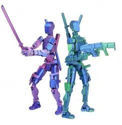 Robot Action Figure 3D Printed With Full Articulation For Stop Motion Figure Dummy Lucky 13 Robot movable figures adult toys