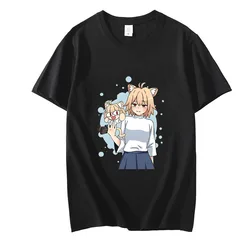 男性と女性のための印刷されたポータブル半袖Tシャツ,印刷された漫画,流行のストリートウェア,カワイイ,綿100%