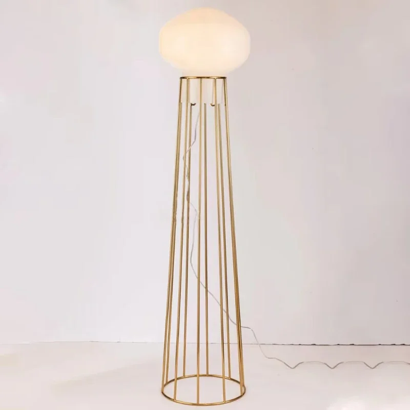 

Luxury lampshade E27-60W high quality steel + glass Italian fashion handmade floor lamp