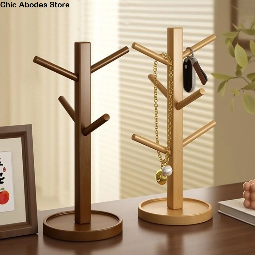 

Tree Shape Coffee Mug Holder Space Saving Decorative Mug Hanging Display Rack with 6 Hooks Compact Cup Rack for Living Room