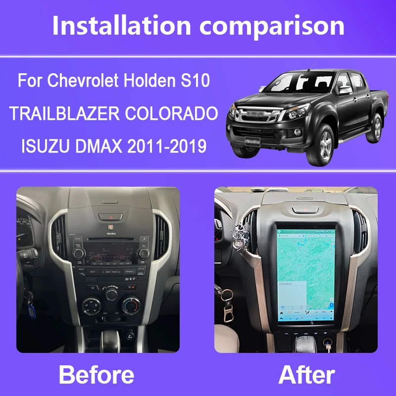 For Chevrolet Holden S10 TRAILBLAZER COLORADO 2011-2016/ISUZU DMAX D-MAX 2011-2019 Android15 Multimedia Player Car Radio 4G GPS