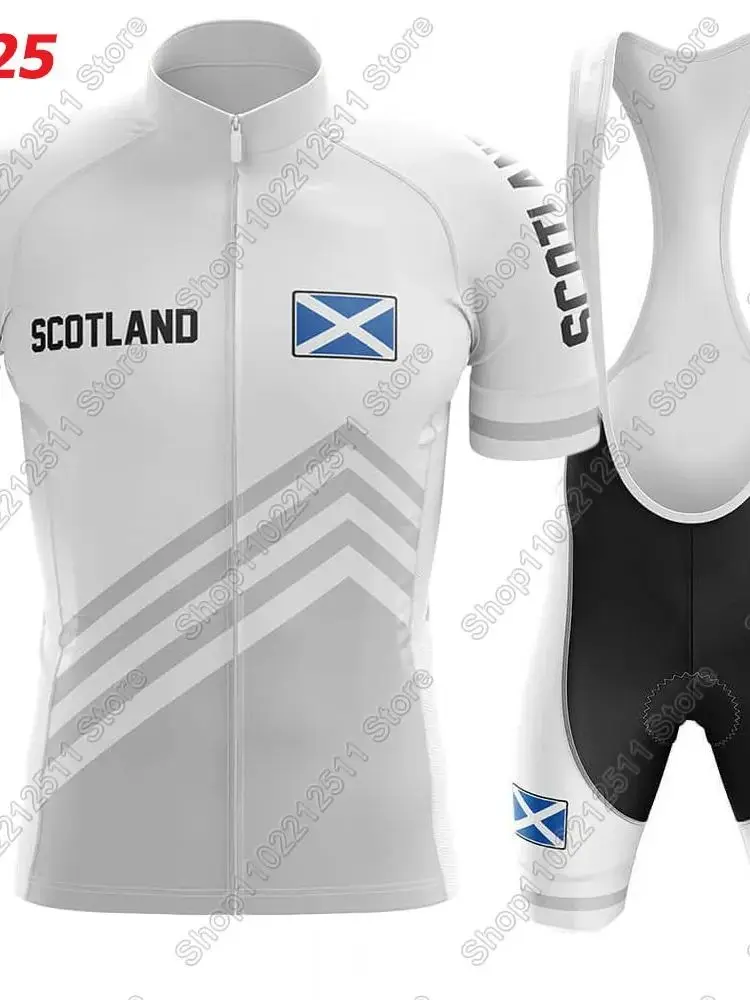 AliExpress NONE Scotland National Team 2025 Cycling Jersey Set Summer Bicycle Clothing Road Bike Shirts Suit Bicycle Bib Shorts MTB Ropa Maillot