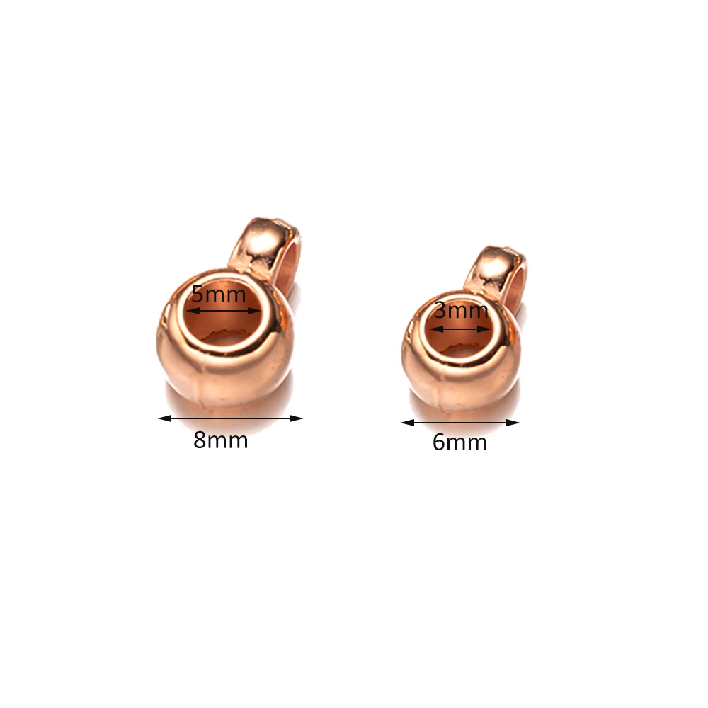 100pcs CCB Spacer Beads Pendant Charms Clasps Gold Color Bail Beads for DIY Bracelet Jewelry Making Findings Hole 3mm Beads