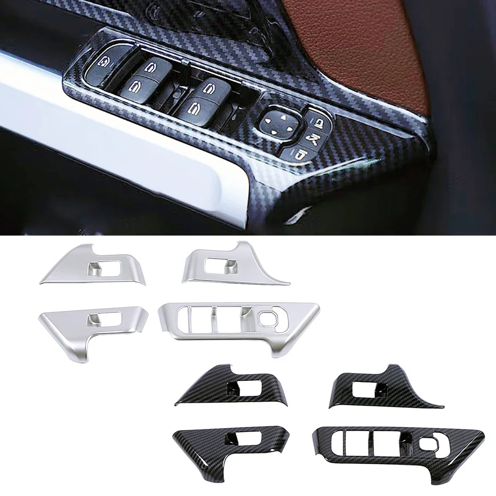 Für Mercedes Benz B GLA GLB Klasse W247 H247 X247 Auto Glas Fensterheber Schalter Taste Panel Abdeckung Trim Carbon Faser Aufkleber