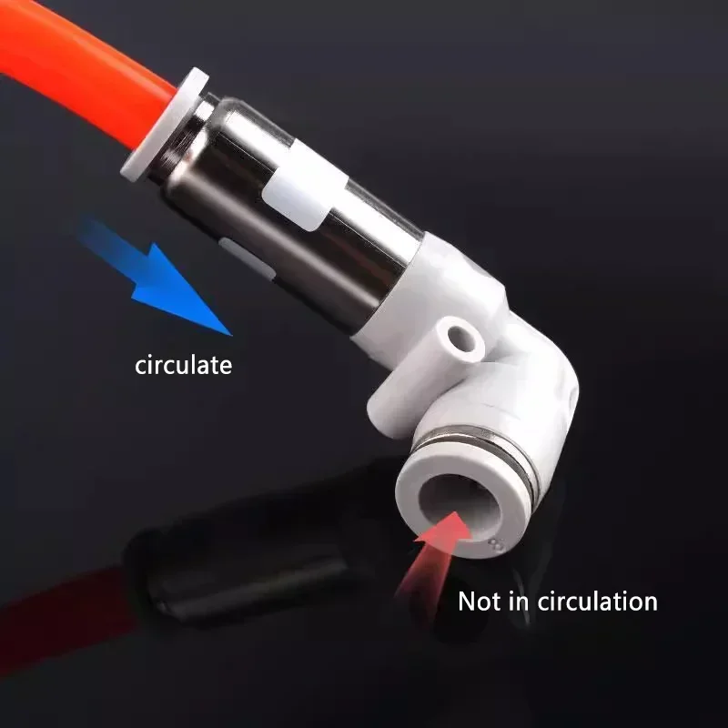 10 50 200PCS Pneumatic Check Valve One Way Non Return Push In Fitting Straight Elbow Bulkhead 4 6 8 10 12mm Air Tube Connector