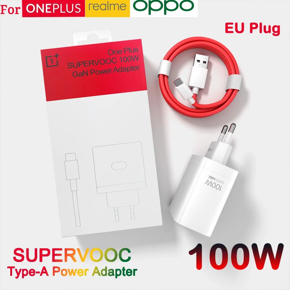 Original Oneplus SuperVOOC 100W Charger Adapter Fast Charging Cable Type C 80W One Plus 13 13S 12 11 10 Nord 5 4 For OPPO X9 X8