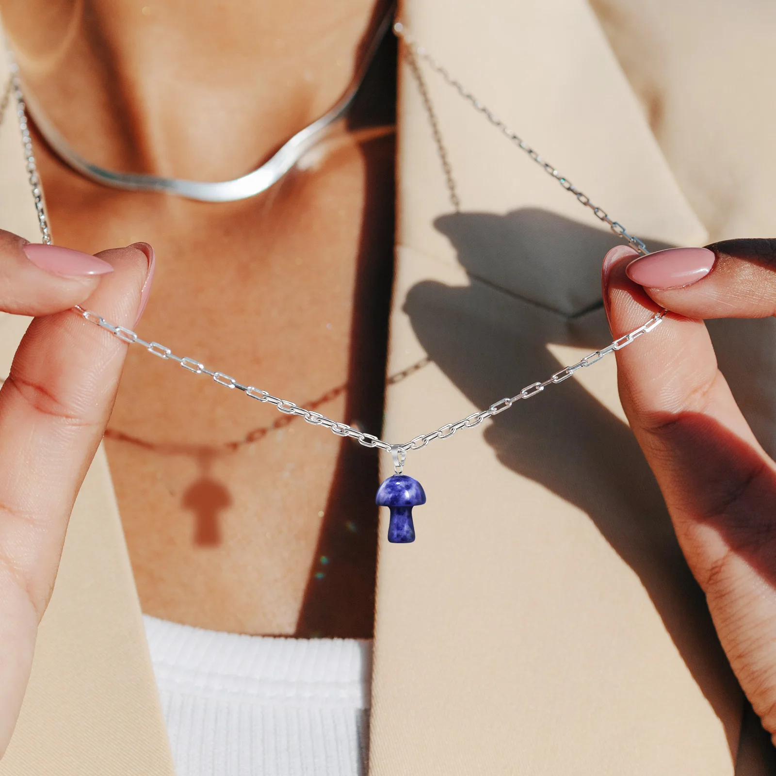 

10Pcs Mushroom Charms Natural Crystal Stone Small Pendants for DIY Bracelets Necklaces Earrings Keychains Jewelry Making