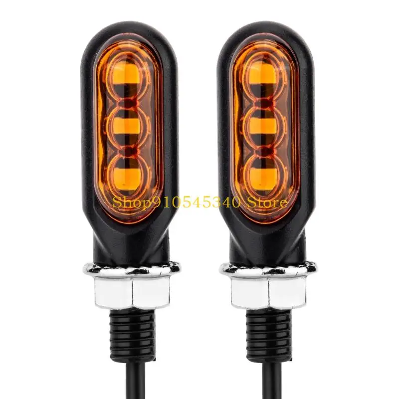 U2JA Dynamic Flow Design Motorcycle Turn Signals Compact High Brightness LED Weatherproof Strong Construction for Riding