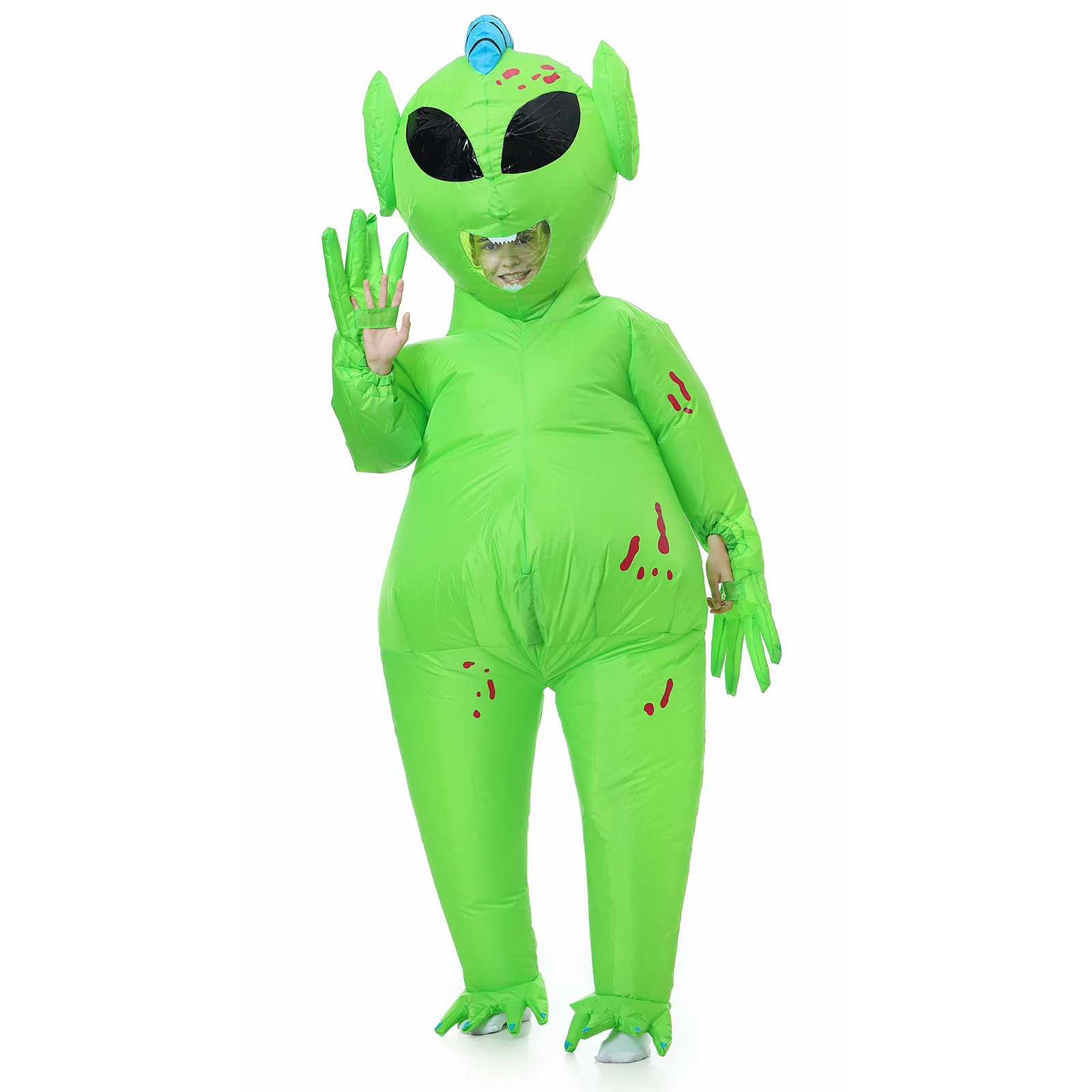 Halloween Mascot Cartoon Human Character Costume Alien Inflatable Costume for Adult blood alien inflate