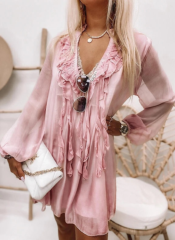 Women Casual Loose Blouses Women's Elegant Lapel Collar Long Sleeve Sunscreen Chiffon Shirt Temperament Commuting Summer Fashion