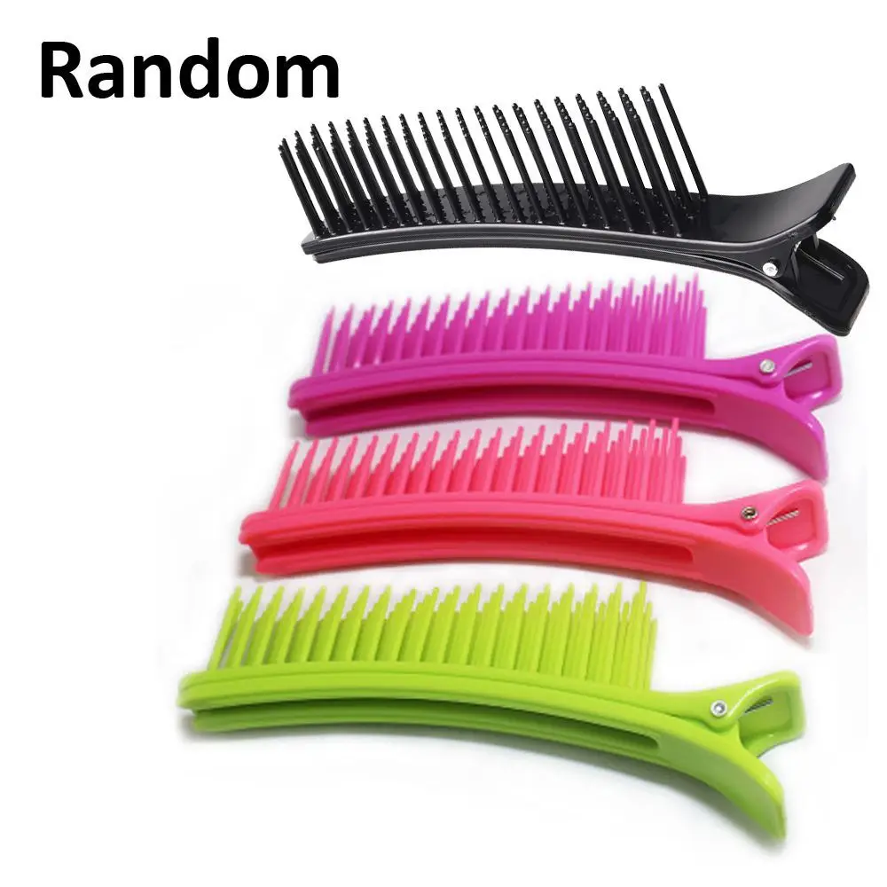 

1Pc Professional Hair Grip Comb clips Hairdressing Sectioning Cutting Clamps Salon Drying Perm Dyeing Styling