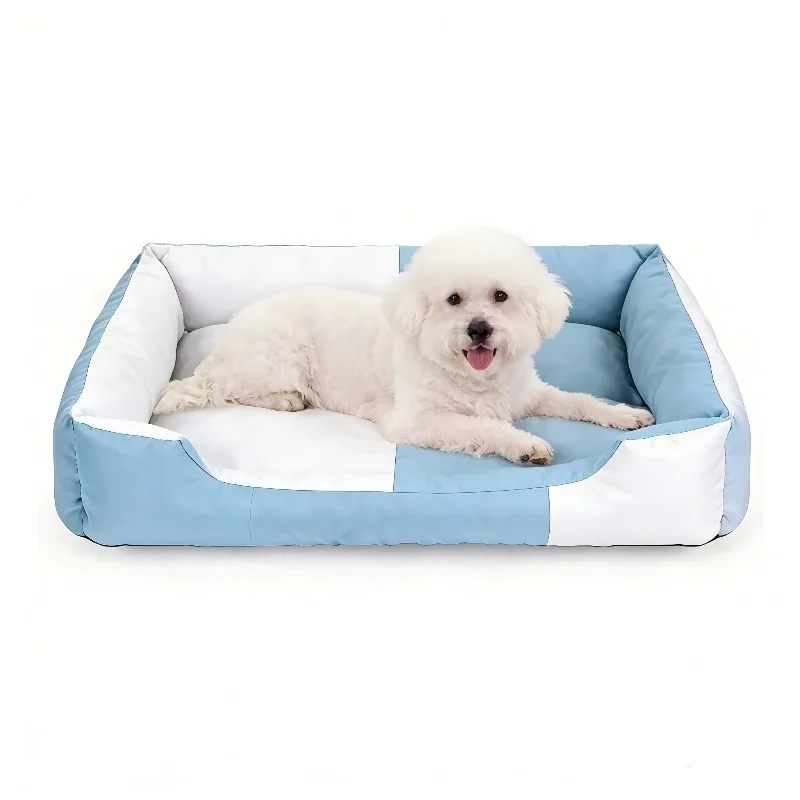 Customized Washable Dog Bed High Quality Fabric Comfortable Super Soft Fashionable Rectangular Pet Bed