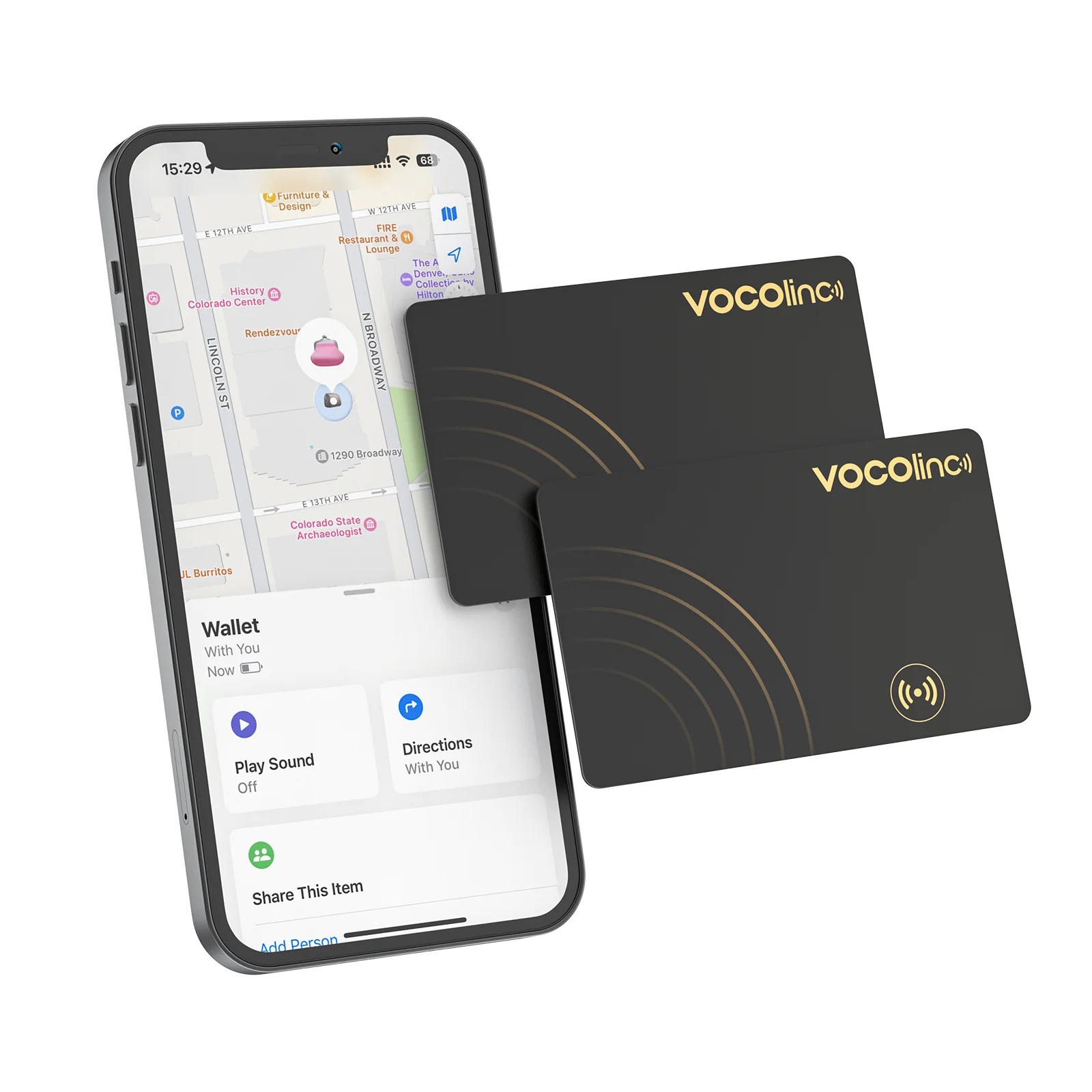 2pc Wireless Card Tag Wallet Tracking Card,GPS locator Smart Tag iPhone Apple Device Find My Airtag Key Finder Bluetooth Tracke