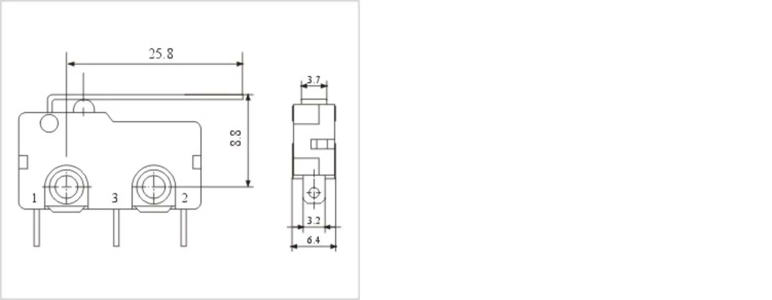 10 Stück Silberkontakt 5A 250V Mikroschalter KW12-A 3-Pin Grifflos KW11 Wegfahrschalter Grüne Abdeckung Schwarzer Kopf – Detail 7