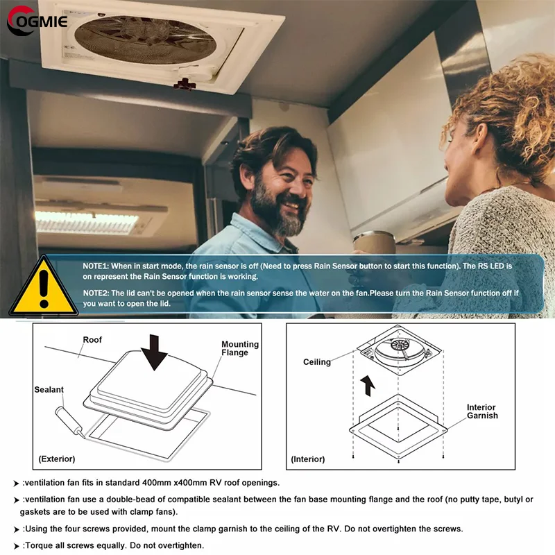 OGMIE رائجة البيع 400*400 مللي متر RV سقف يفقس كوة عملية يدوية متنقل اكسسوارات نوافذ السيارات #4
