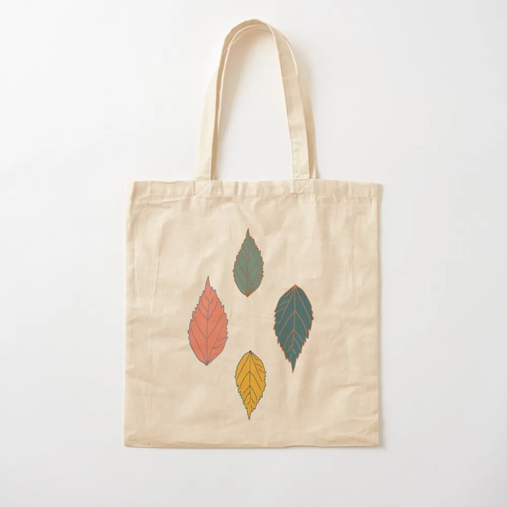 Four energetic colors leaves sticker design Tote Bag Big bag women Custom bag bags for women cloth woman