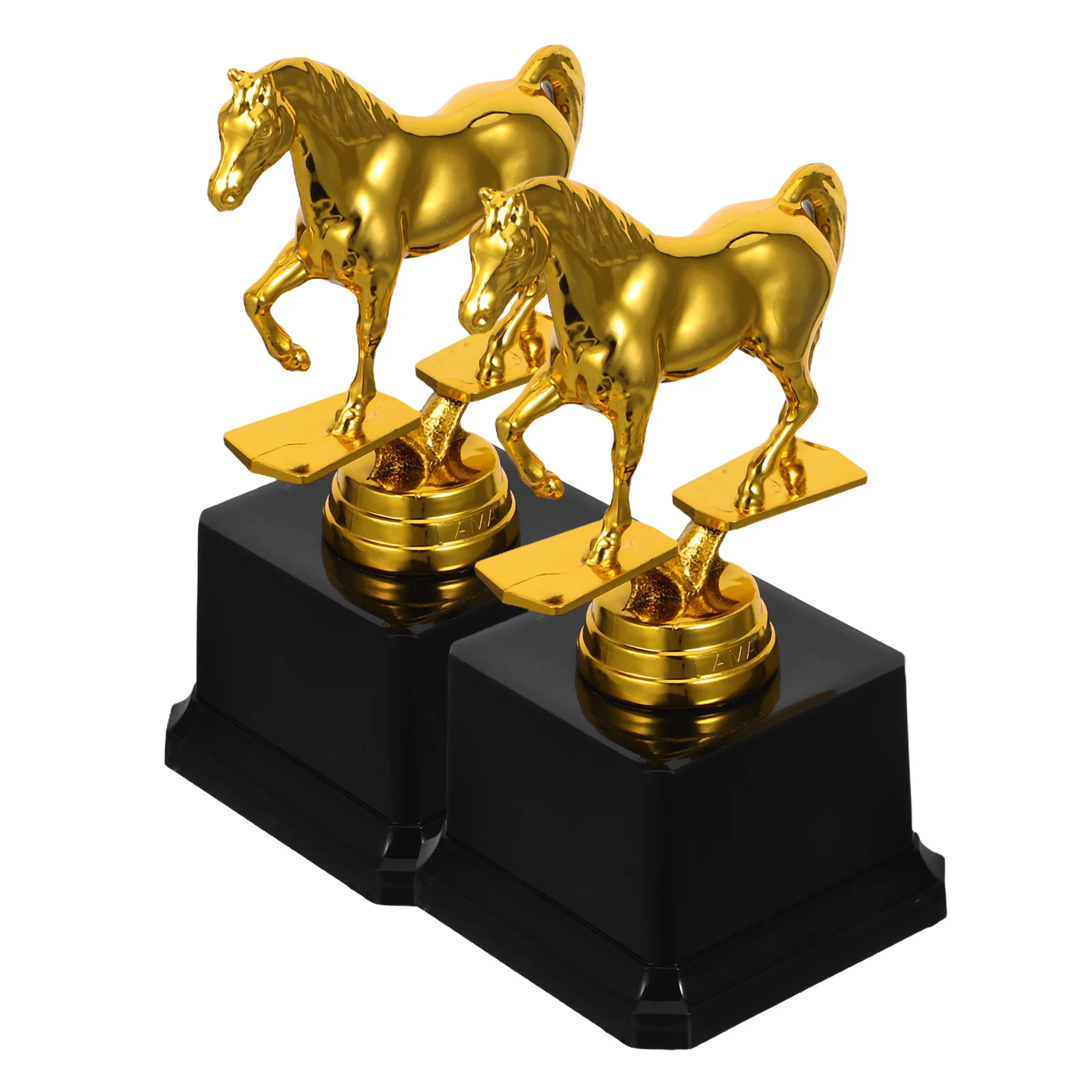 

2Pcs Versatile Plastic Horse Trophy Awards for Party Games School Rewards Soccer Football Basketball Championship Trophies