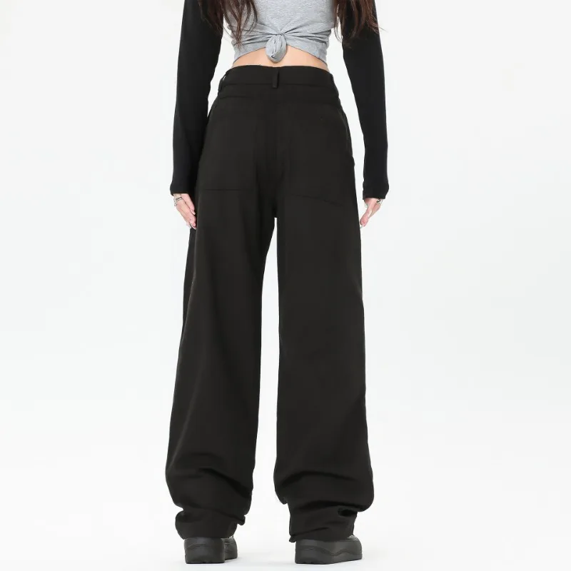 OR FL American Cleanfit Simple A Sense Of Sophistication Wide Leg 100 Cotton Women Cargo Trousers Women's Slacks Y2k Pants