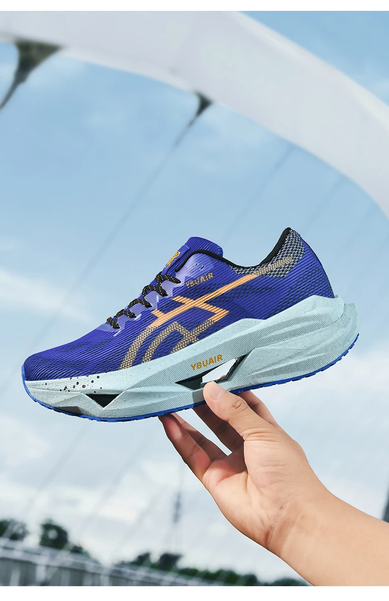 Marathon-Laufschuhe für Herren, leichte Spezial-Sportschuhe, Sneaker mit Carbonplatte, trendige, atmungsaktive Sportschuhe für Damen. – Detail 19