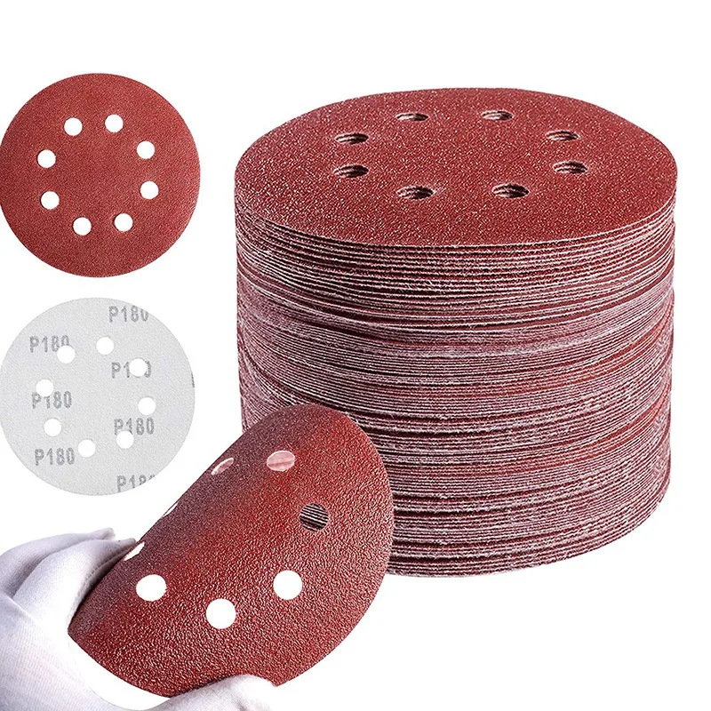 

Sanding Discs 72 PCS Hook and Loop 5 in Sanding Disc 8 Hole Sandpaper Orbital Sander Pads 40/60/80/120/180/240/320 Grits