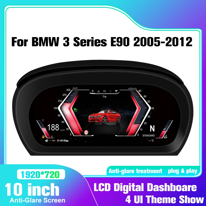 instrument panel For BMW E90 E92 E91 2005-2012 3 Series ID7/8 UI Cluster Dashboard Speedometer LCD