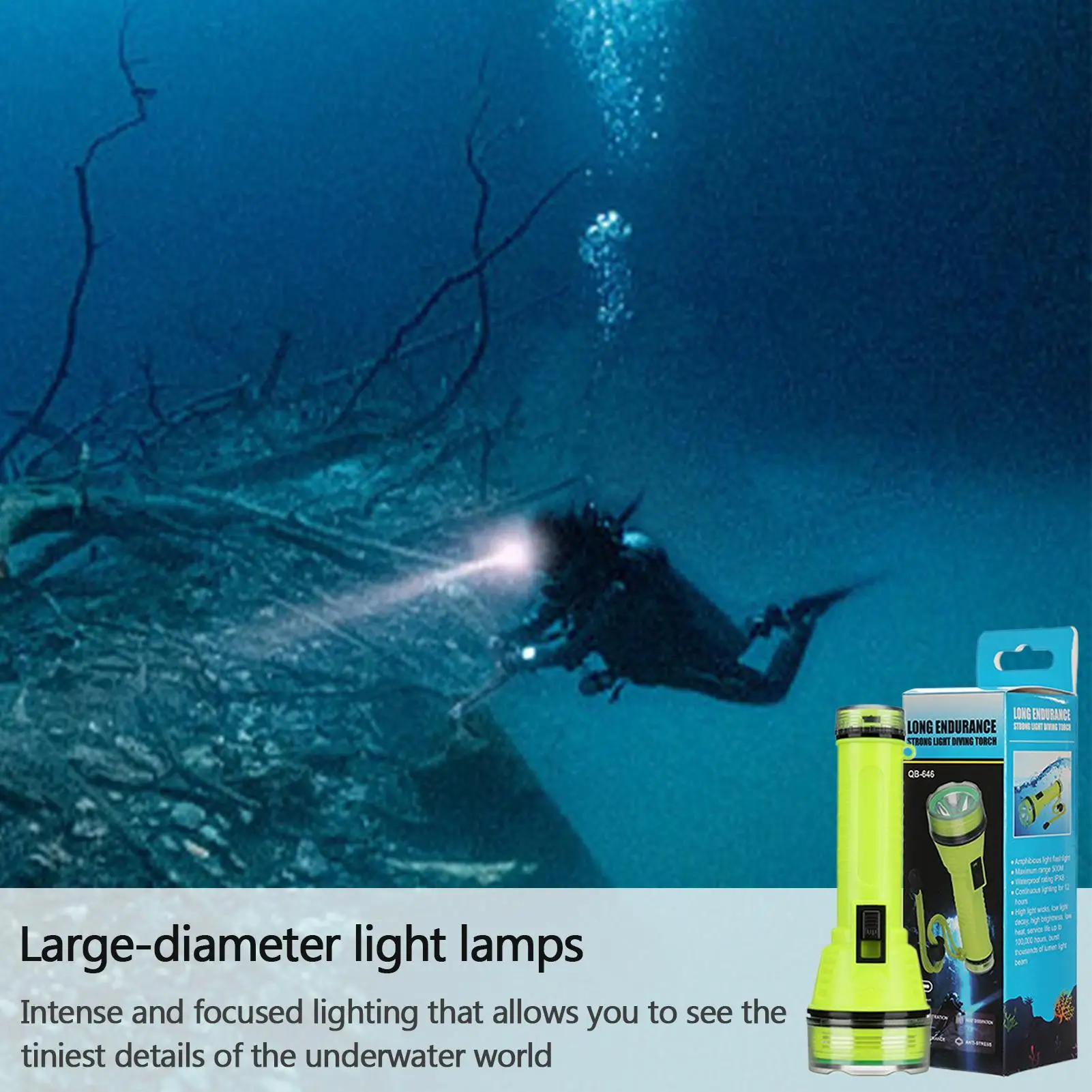 

Фонарик для дайвинга под водой, фонарик для подводного плавания, безопасное оборудование для подводной лодки, яркий фонарь для женщин, мужчин, взрослых, начинающих