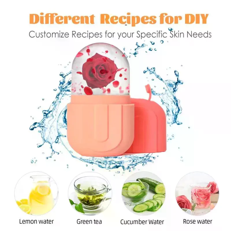 Gezichtskoud kompres ijsroller voor gezicht en ogen Schoonheidsmassage Siliconen ijsvorm Koeling en verstevigend gezichtsverzorgingshulpmiddel