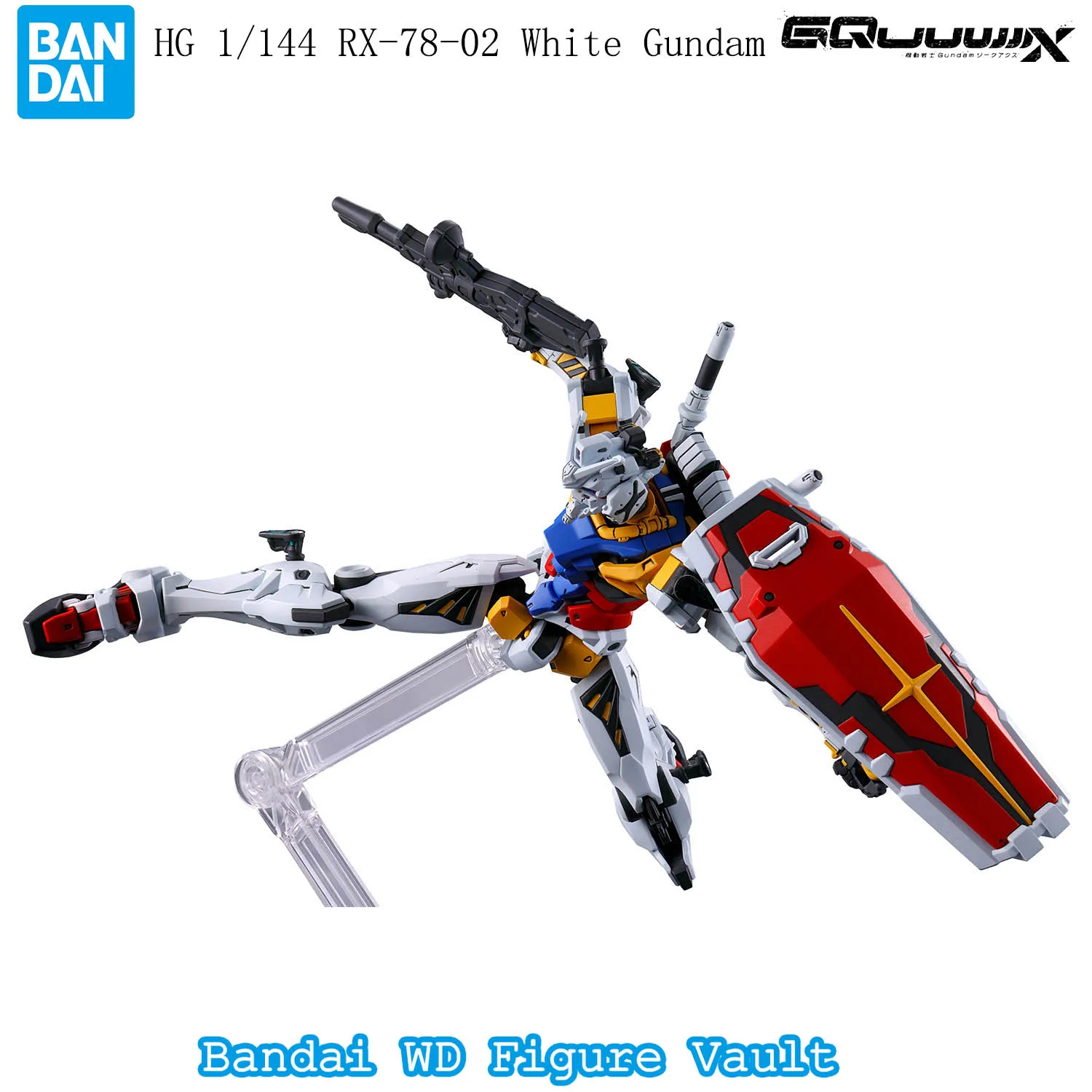 Em estoque bandai oficialmente licenciado hg 1/144 RX-78-02 branco gundam figuras anime modelo genuíno encaixotado brinquedo presente