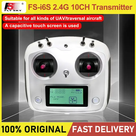 FLYSKY FS-i6S i6S 2.4G 10CH AFHDS 2A Centering Throttle Transmitter iA6B A8S iA10B Receiver RetailBox RC FPV Drone