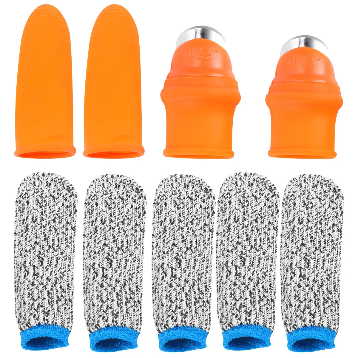 

1 Set Stainless Steel Thumb Cutter Silicone Finger Cover Vegetable Fruit Picking Tool Harvest Pepper Strawberry