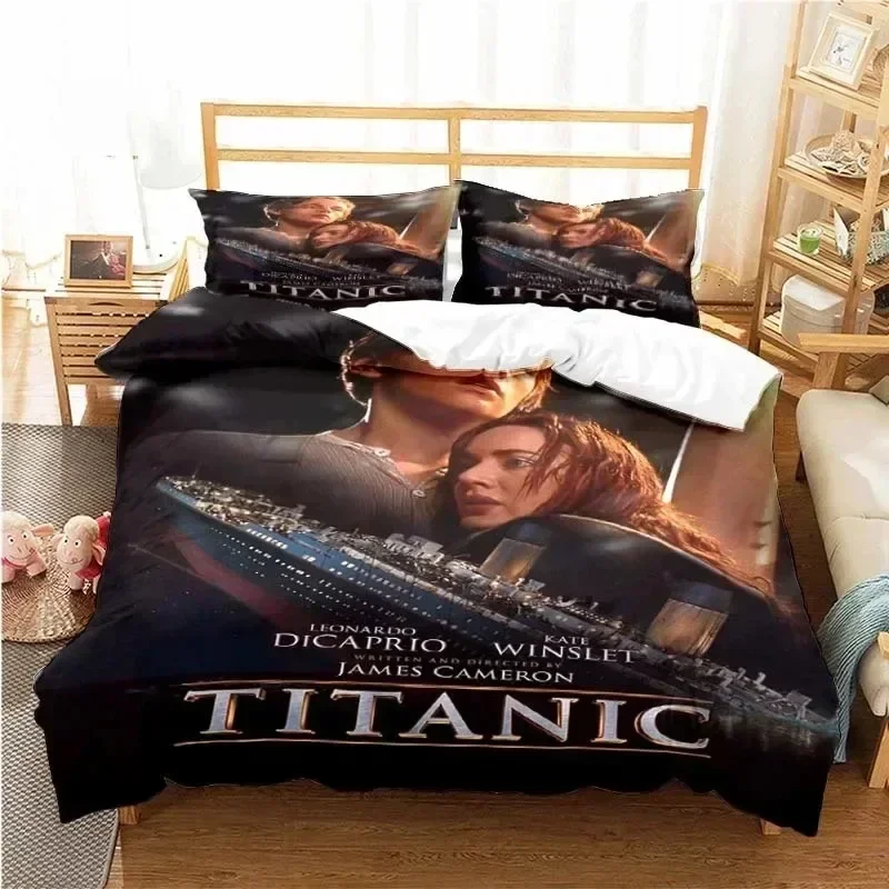 

Movie Titanics Bedding Set Duvet Cover Sheet Printed Bed Set Pillowcase Bed Full Queen King Size Comforter Bedroom