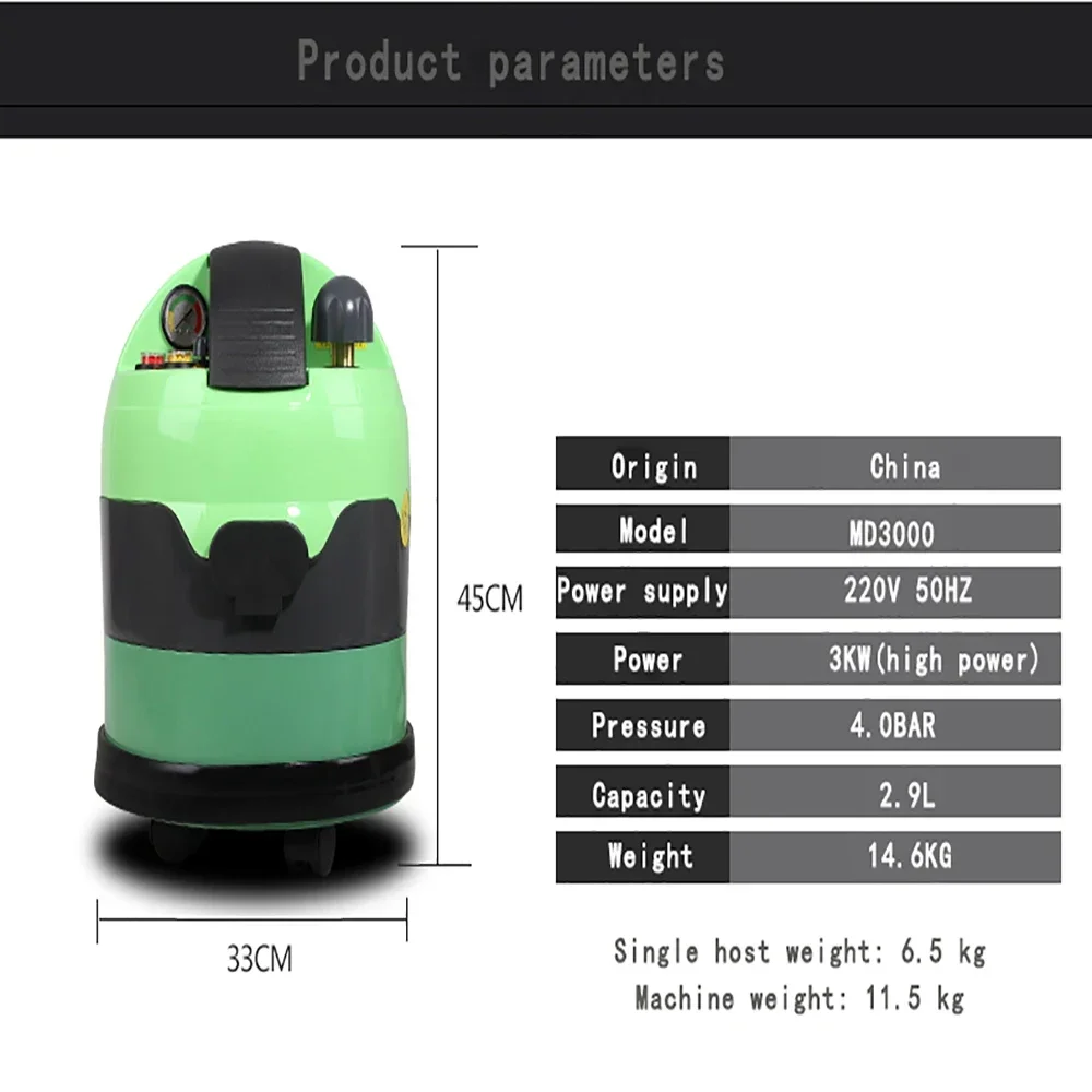 3KW High Pressure Car Beauty Steam Machine Steam Cleaner Multifunctional  steam for range hood cleaning machine