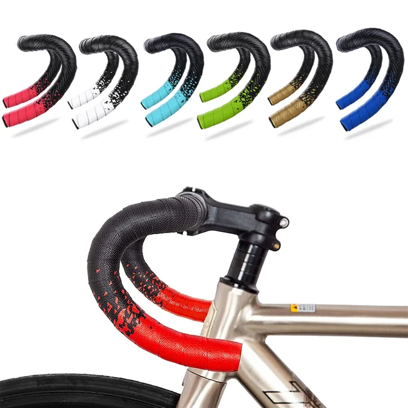 Bicycle Handlebar Tape EVA PU Road Bike Bar Tape Soft Bik Tape Cycling Damping Anti-Vibration Wrap Anti-slip Shock straps