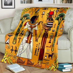 Pharaoh Egyptian Mythology Hieroglyphics Blanket,Soft Throw Blanket for Home Bedroom Bed Sofa Picnic Travel Office Cover Blanket