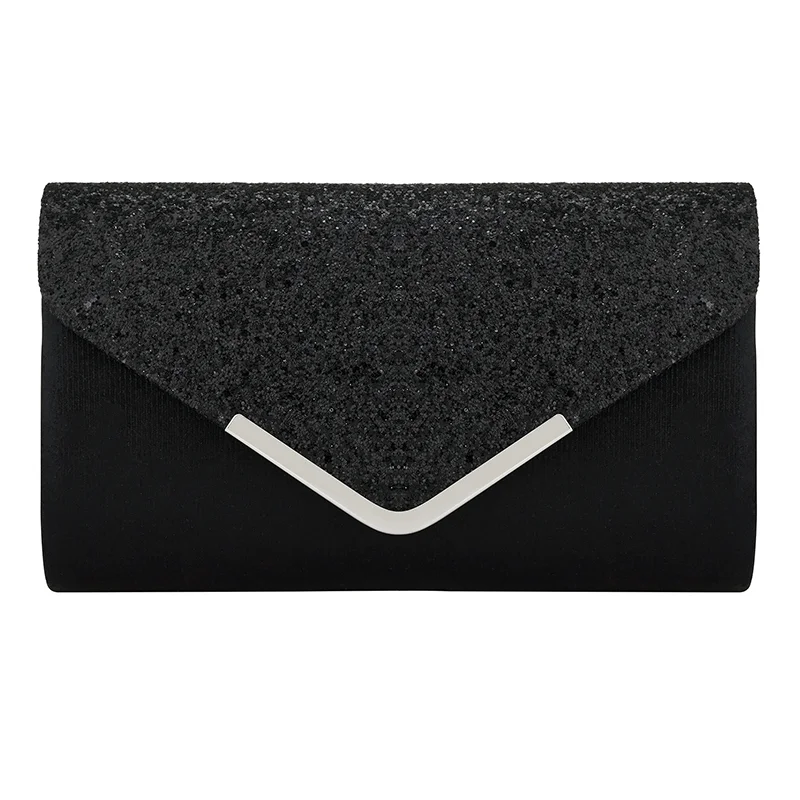 

Glitter Bling Shiny Elegant And Fashionable Envelope Clutch Bag, Party Wedding Handbag For Women Dinner Bag