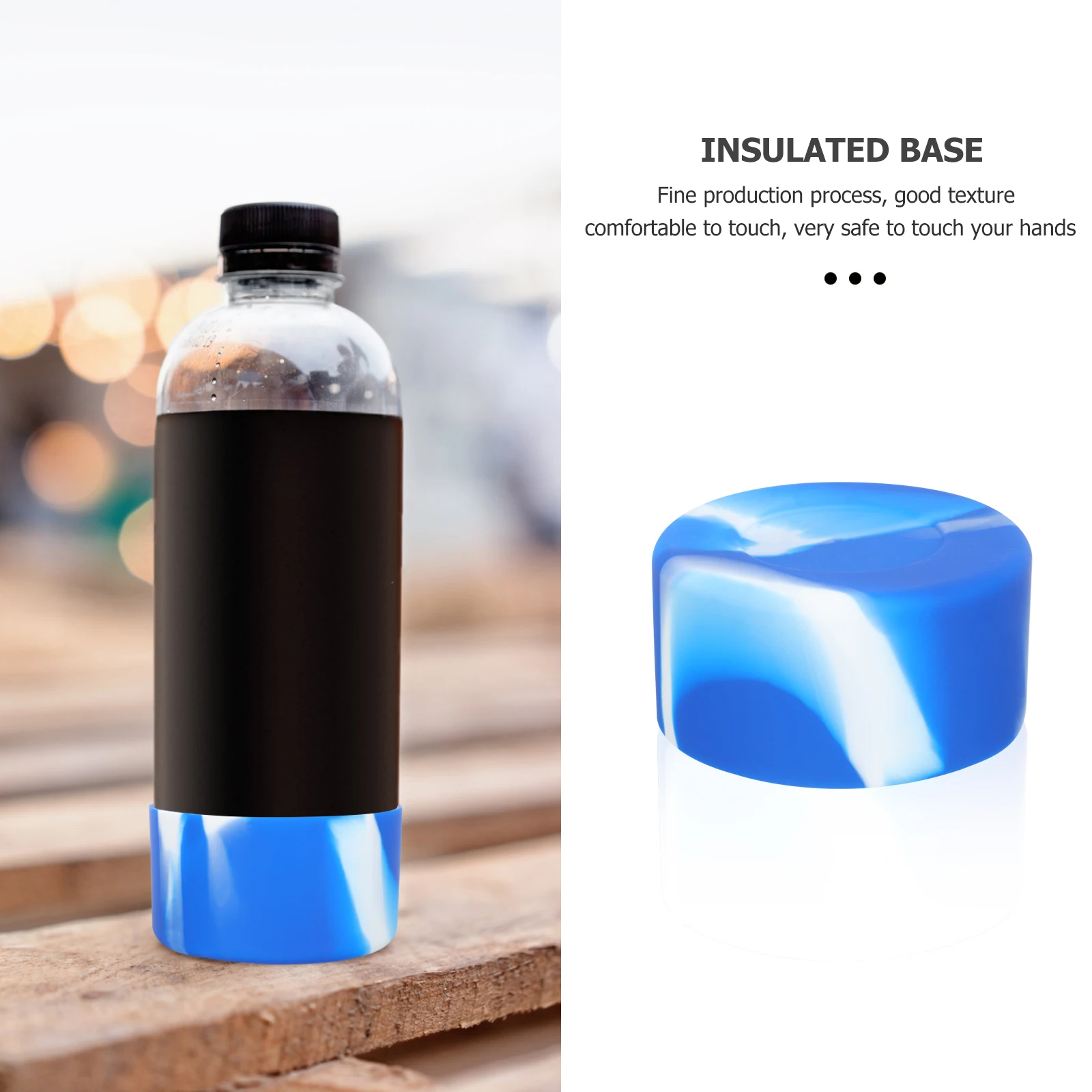 

Cup Set Portable Bottle Protective Cover Non-slip Nonslip Silicone Boot Silica Gel Reusable Bottom Protector